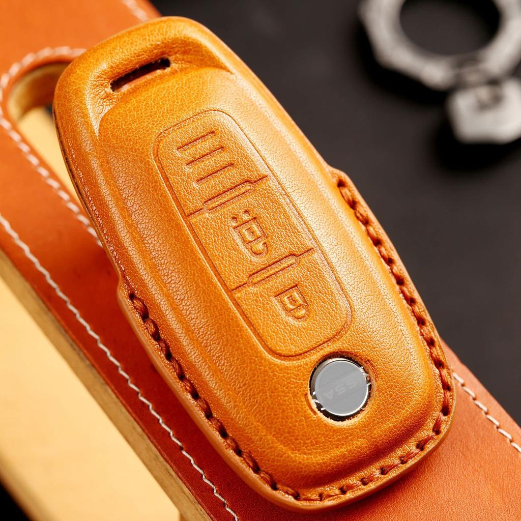 [KUNIO] Nissan Exclusive Key Cover, Key Holder, Key Case, Luxury Genuine Leather, Hand Sewn,