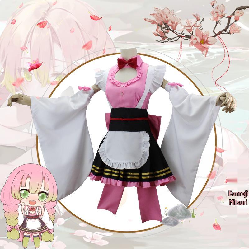 Demon Slayer Kanroji Mitsuri Maid Cosplay Outfit - Full Set Available XXL