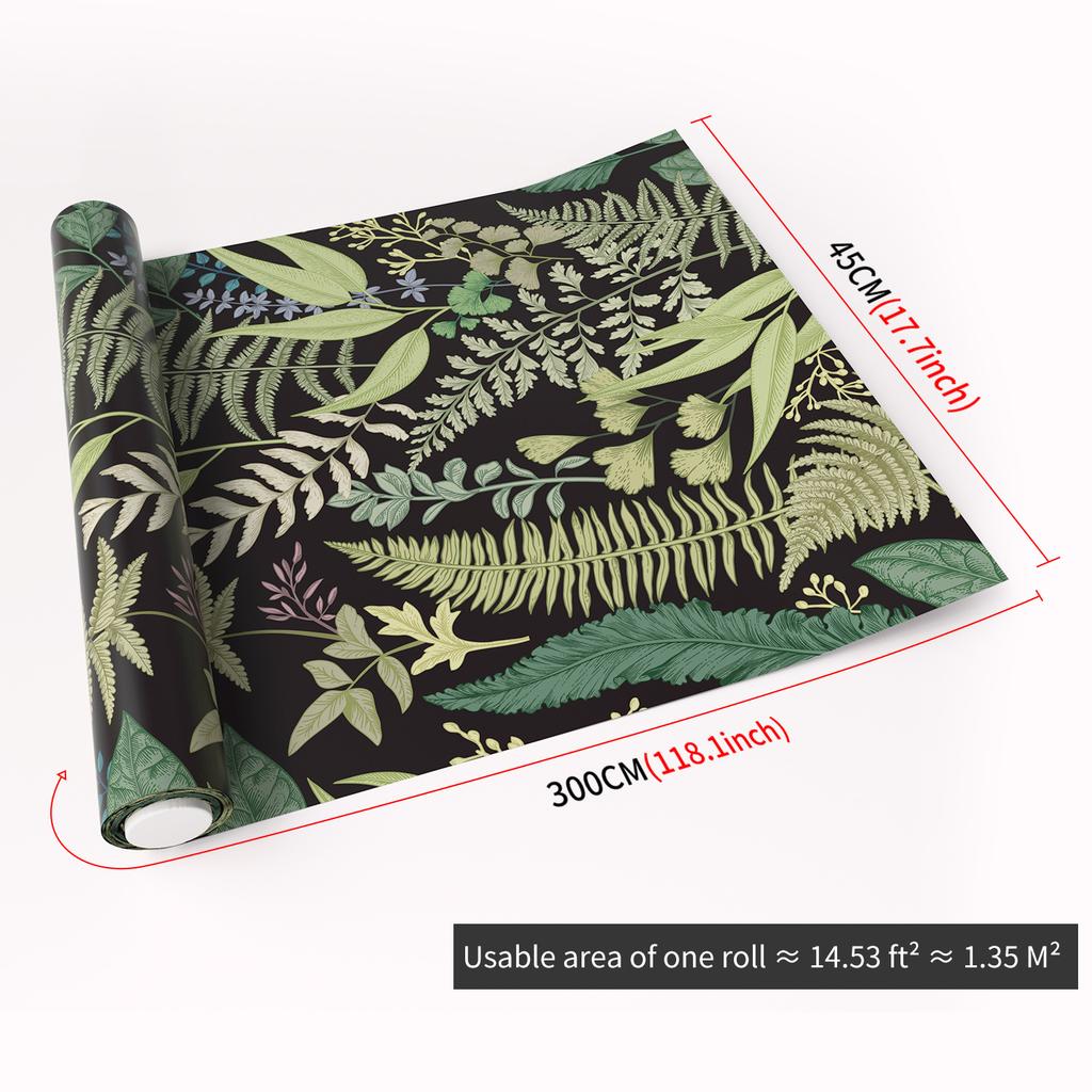 45x300CM Fresh Style Adhesive Wall Wallpaper,Waterproof PVC Peel&Stick Wall Sticker for Kids Room Bedroom Living Room Home Decor