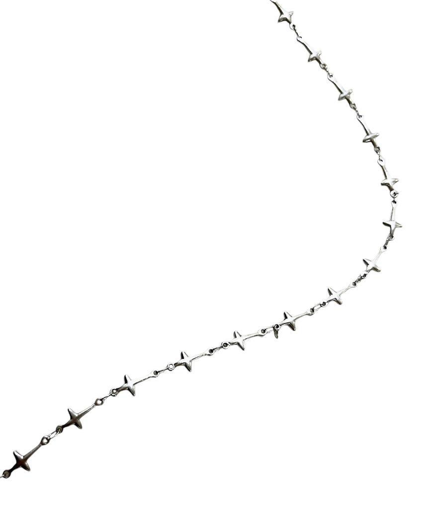 Sk8Er Rock Cross Chain Rosary Surgical Steel Necklace