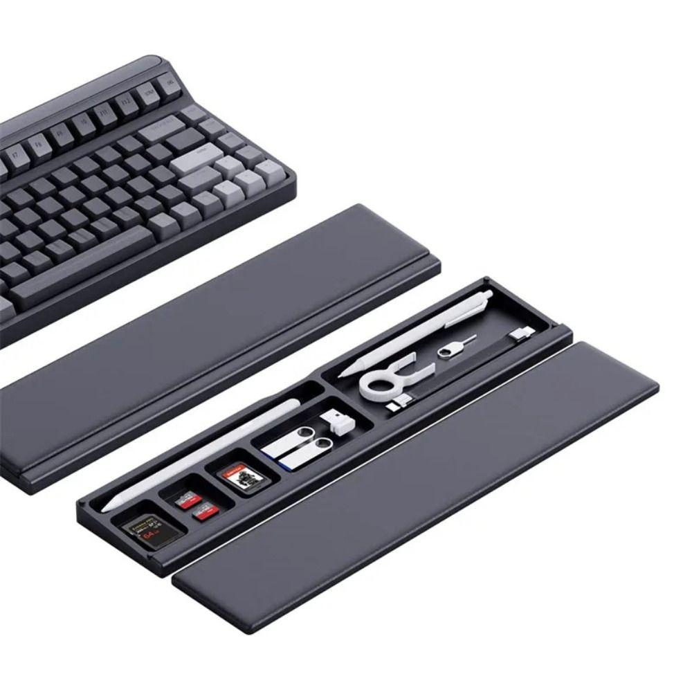 Soft Foam Keyboard Wrist Rest with Storage Box Typing Support Pad Keyboard Holder Computer