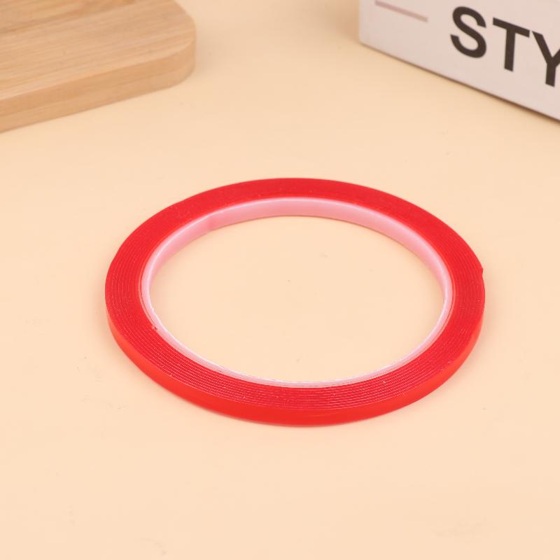 3Meter 10/20/30Mm Width Transparent Tape Double Sided Tape Nano Tape Washable Adhesive Nano Traceless Sticker Glue Red