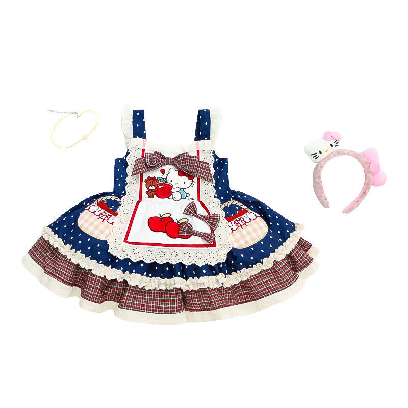 2026 Girls' Lolita Princess Dress – All-Season KT Cat Birthday Party Outfit