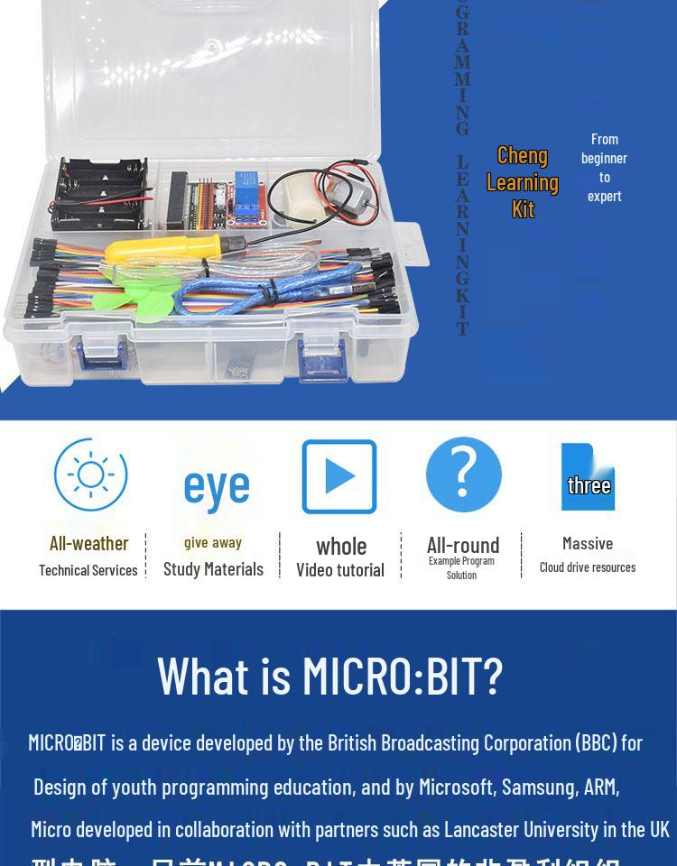 Micro:bit V2 Learning Kit – Entry-Level Robotics & Python Programming