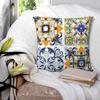 Copy Of Sicilian Tilesmediterraneanmosaicornamental Square Pillowcase Pillow Cover Cushion Throw Pillow for Home Living Room