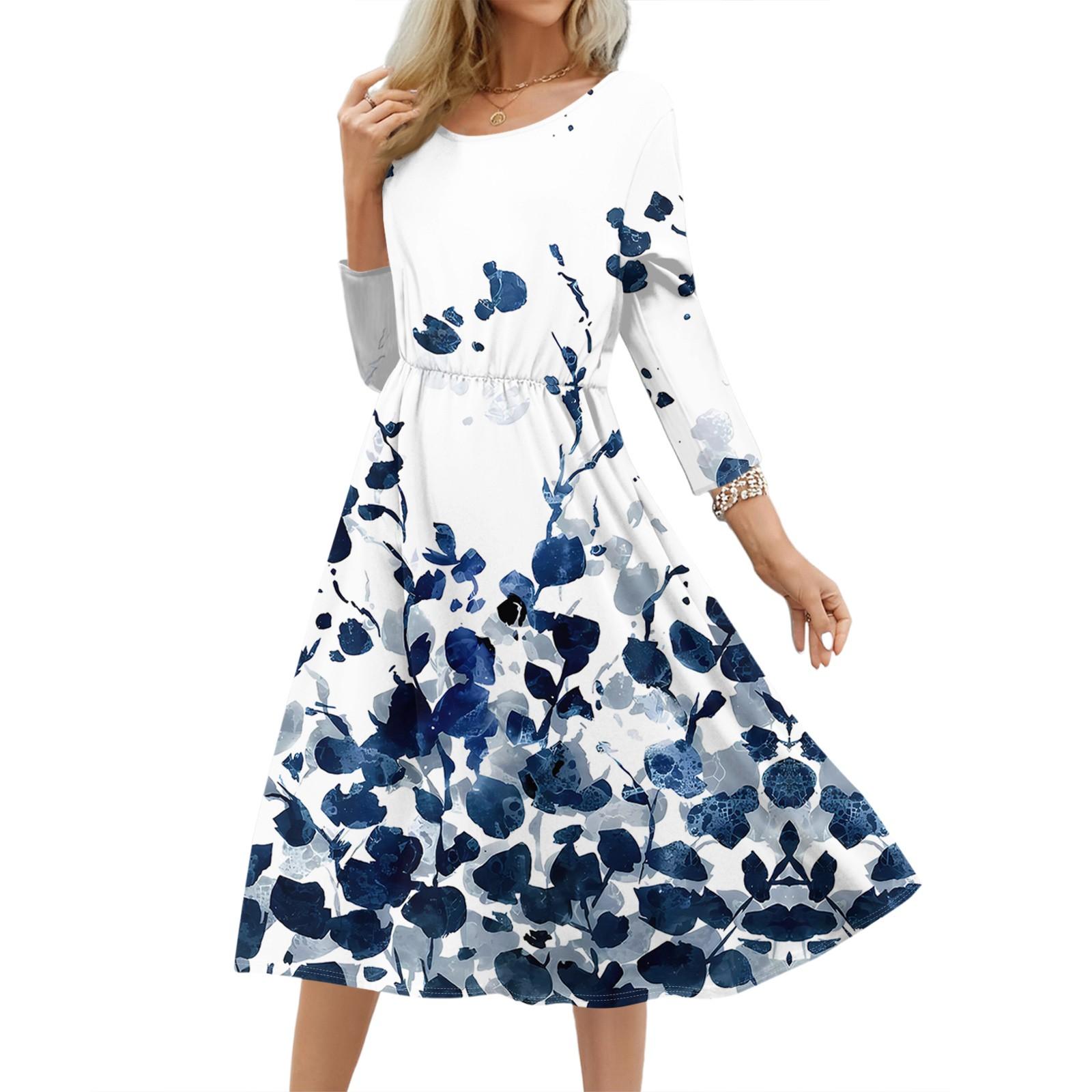 

Женское модное цветочное свободное платье S