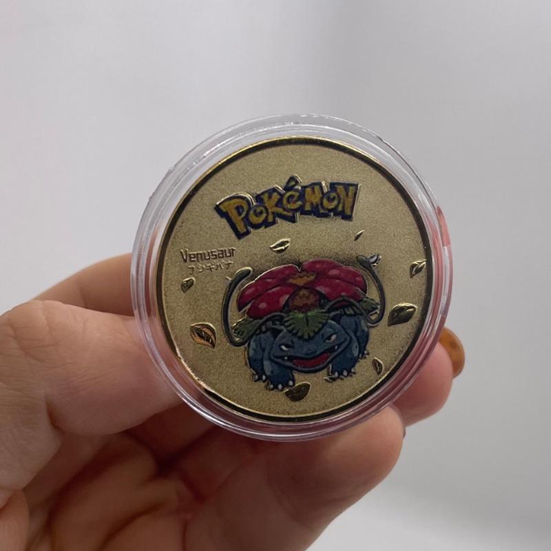 Pokemon Anime Gold Coin Game Commemorative Coin Pikachu Collection- Cute Decorative Piece