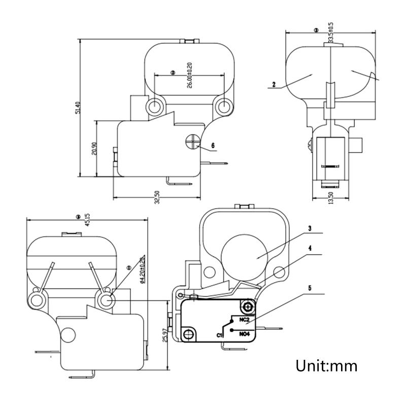 Durable Anti Tilt Switch HK-14 Dump Switch Replacement for Gas Patio Heater Fanner 250VAC 10A 250VAC 16A (High Power)