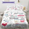 Biancheria da letto con motivo Grey's Anatomy, Set copripiumino Copripiumino Federa Regalo di Compleanno per la Casa (1 * copripiumino + 2 * federa, senza nucleo)