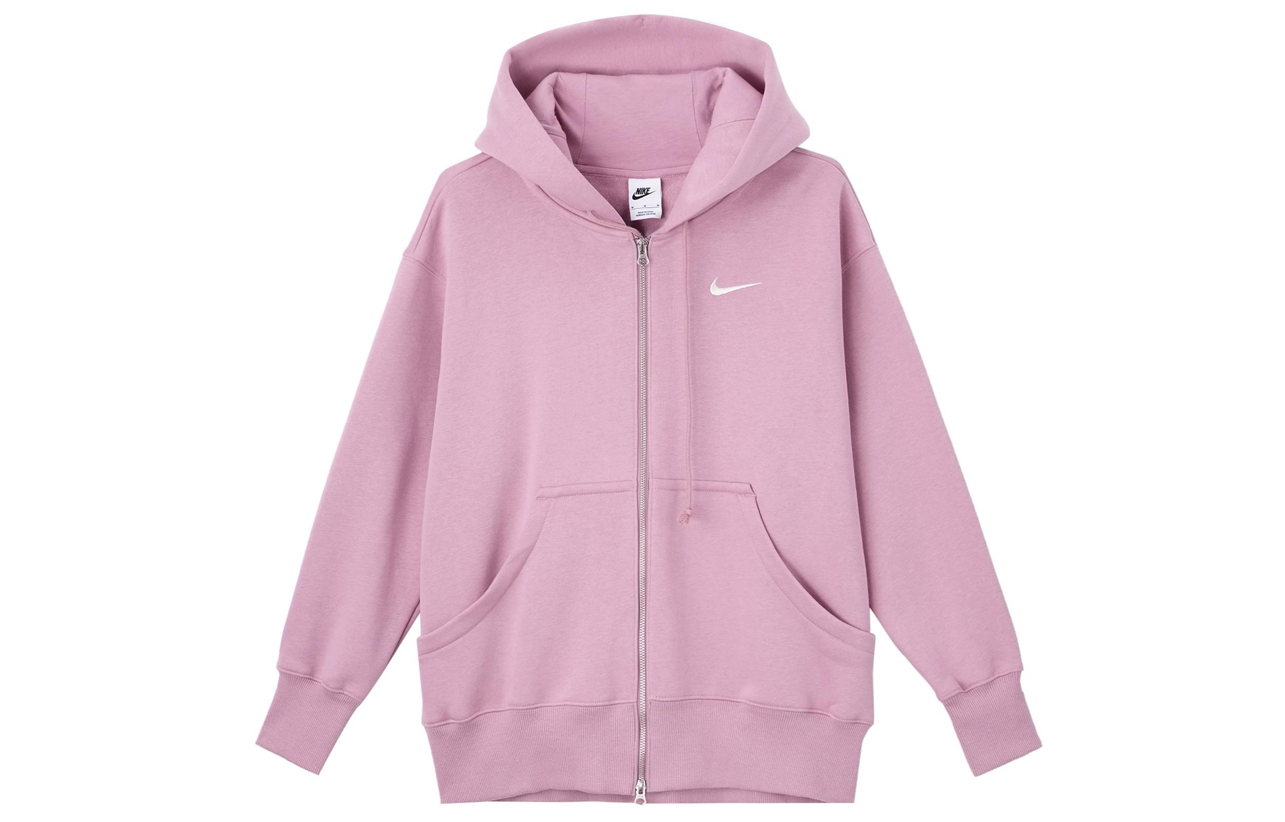 Nike Sportswear Phoenix Fleece Lined Comfortable Hooded Long Sleeved Sweatshirt Women s Element Pink/Sail White DQ5759-699 S