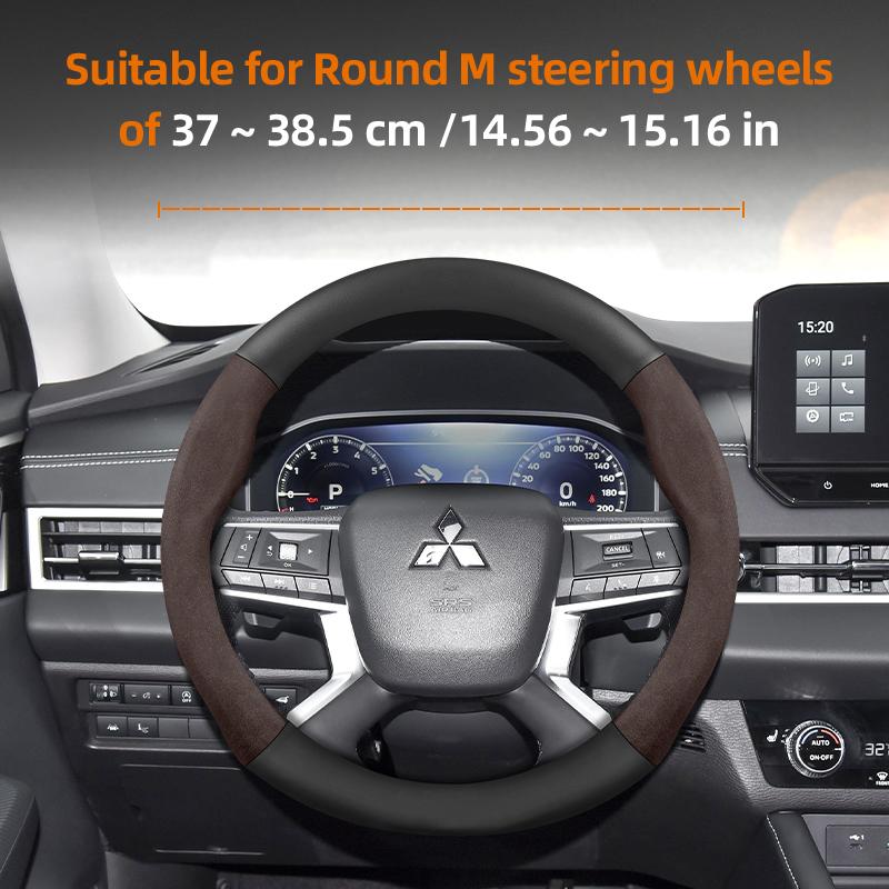 Applicable to Mitsubishi steering wheel covers: Outlander 3, XL, L200, Lancer 2009, X 9, 10, Asx, Pajero Tr4, Mirage G4,