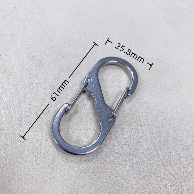 Stainless Steel S-Buckle Double-Head Hook: Outdoor Quick Release 8-Shaped Keychain