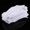 12 Pairs Practical White Cotton Work Safety Glove for Coin Jewelry Silver Inspection Protection