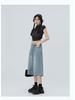 2025 Spring/Summer Women's High-Waisted Wide-Leg 7/8 Jeans - Slimming Straight-Leg, Versatile American Style