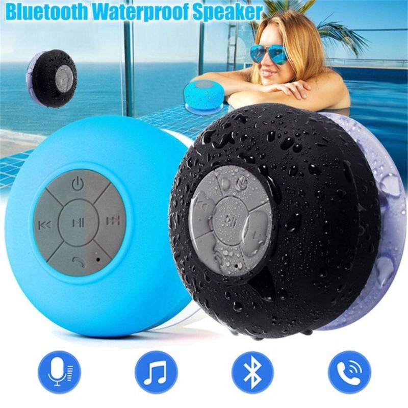 Rechargeable Bluetooth Wireless Waterproof Built-in Mic Speaker  Large Suction Cup Stereo Speaker Mini Outdoor Loudspeaker