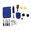 18pcs Car Detailing Brush Kit Tire Drill Brushes Wash Mitt Towel Wax Pad Cleaning Tool for Wheel Exhaust Pipe