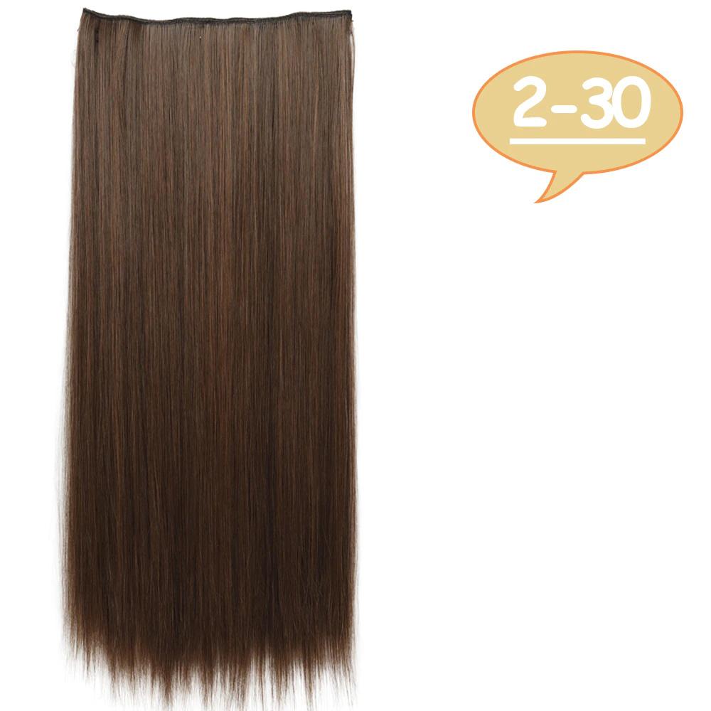 MISS WIG Lange bølgete frisyrer Syntetisk 5 Clip In Hair Extension 22 Tommer/32 Tommer Varmebestandige hårstykker Brun Svart