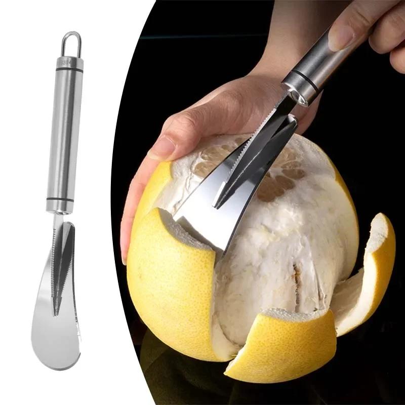 1 Pc Stainless Steel Peeler Practical Fruit Grapefruit Lemon Orange Peeler Kitchen Gadgets Kitchen Items