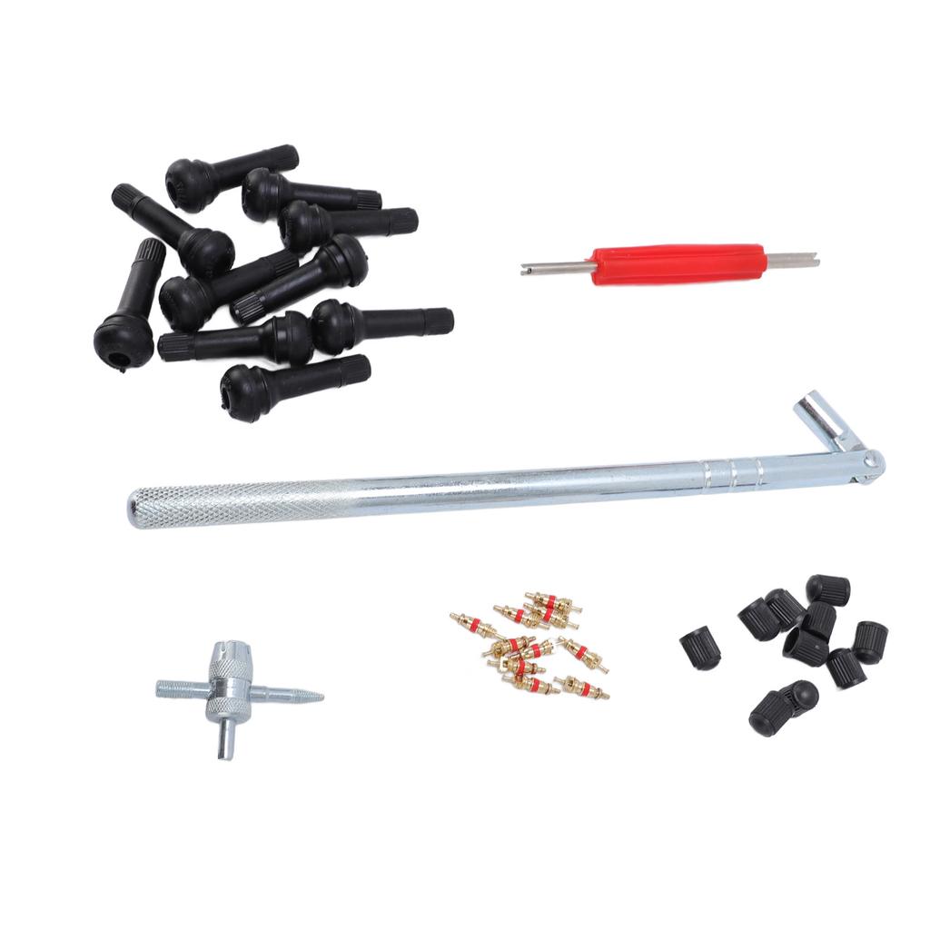 33 Stück Ventileinsatz-Installationsset Mühelose Anwendung Auslaufsicher Ventildüse Ventilkappenset für Fahrrad
