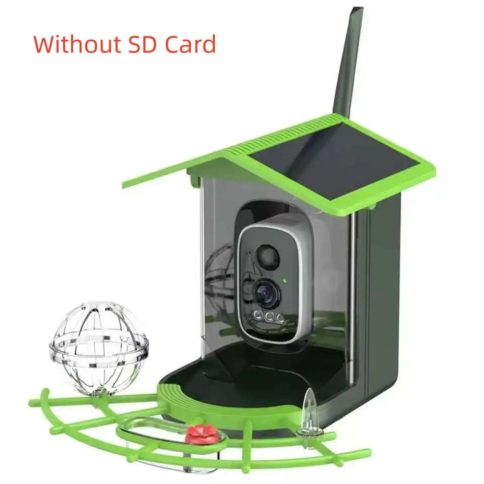 Telecamera Mangiatoia per Uccelli 4MP 2K HD Cattura Video di Uccelli Fotocamera WiFi Alimentata a Energia Solare Batteria con Pannello Solare, Avvisi Istantanei, Birdwatching