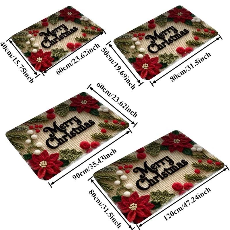 Christmas Door Mat Red Santa Claus Outdoor and indoor Gingerbread Man Carpet New Year 2026 Merry Christmas Home Decor Foot Mat