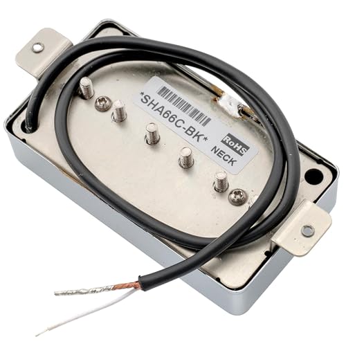 Artec SHA66C Alnico 5 Splendor Humbucker-Size P-90 Pickup with Neck PU for Les Paul Electric Guitar, Chrome/Black