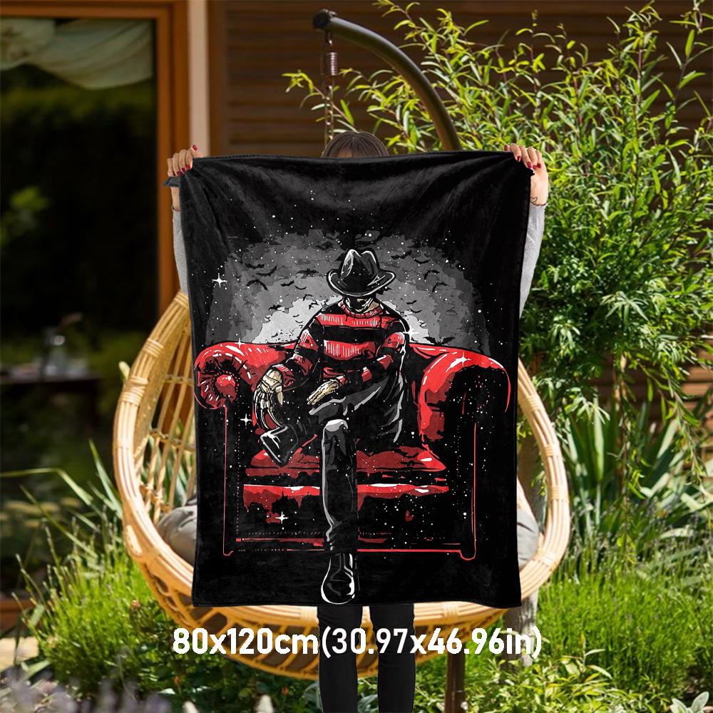 

Freddy Krueger, Nightmare on Elm Street - Throw Blanket, Soft Bedding Cover, Flannel Blankets, Living Room, Travel, Camping,All Seasons Use89 80x120cm(31x47inch)