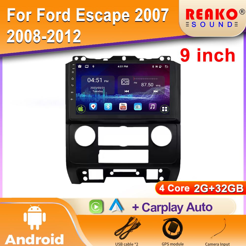 Android 2K Car Radio For Ford Escape 2007 2008-2012 Video Multimedia Bluetooth Player Navigation GPS 4G Carplay Stereo