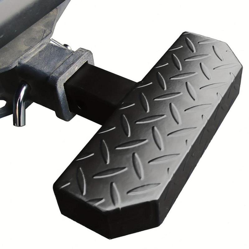 Rear Tow Hitch Step Bar Heavy Duty Steel Bumper Protector for Car SUV Truck 2 Inch Trailer Receiver
