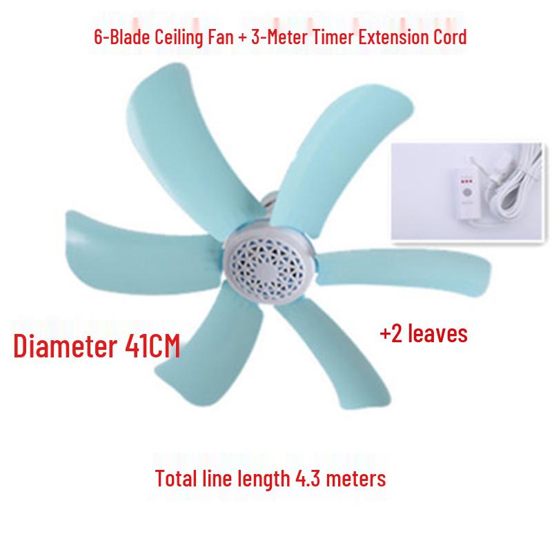 Compact Silent Ceiling Fan for Dorms and Bedrooms