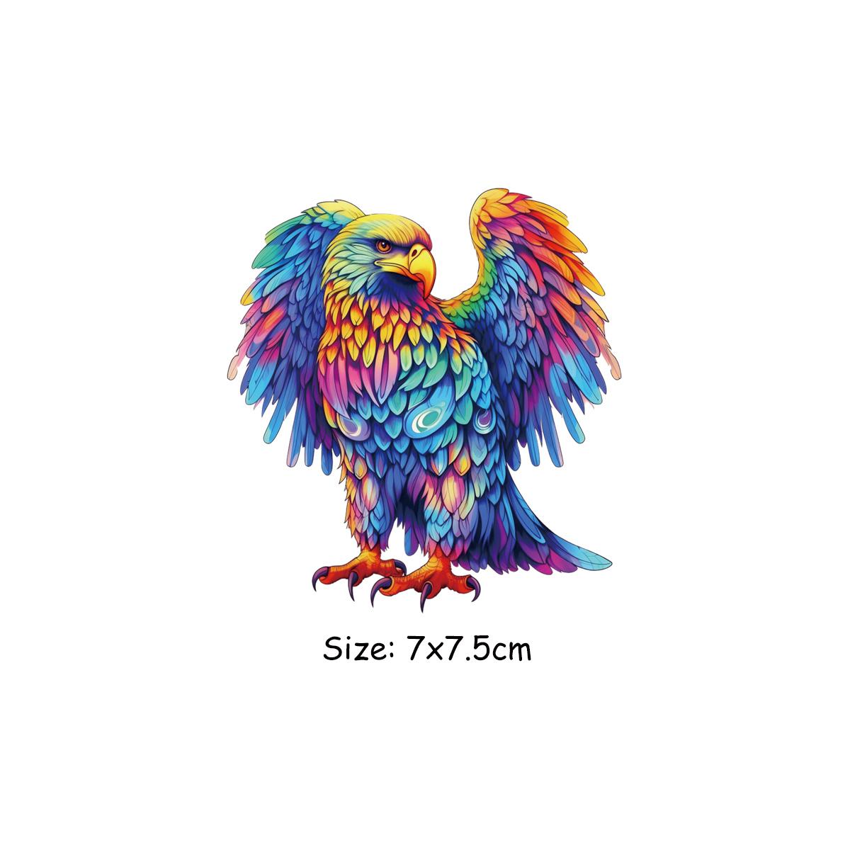 

Цветные нашивки с изображением орла на одежде Крутые наклейки Термопресс своими руками Моющиеся виниловые толстовки A-Level Топы Нашивки с животными Наклейки