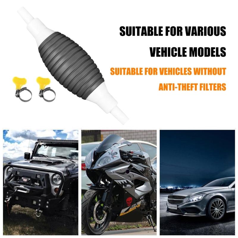 Siphon Hand Pump Manual Hand Pump for Gas Petrol Oil with Syphon Hose Portable High Flow Car Fuel Transfer Pump