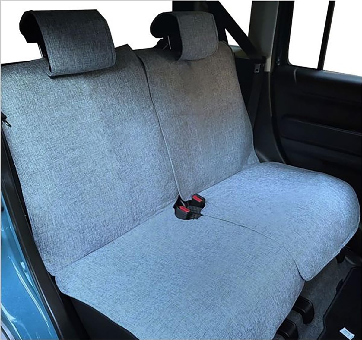 

Calm Rear Seat One Size Fits All Covers, Linen-Like Fabric, (Ash Blue), AM-7379 синий