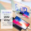 Digital Alarm Clock Large Display LED Mirror Electronic Clocks with Snooze Dual USB Ports 3 Adjustable Brightness Home