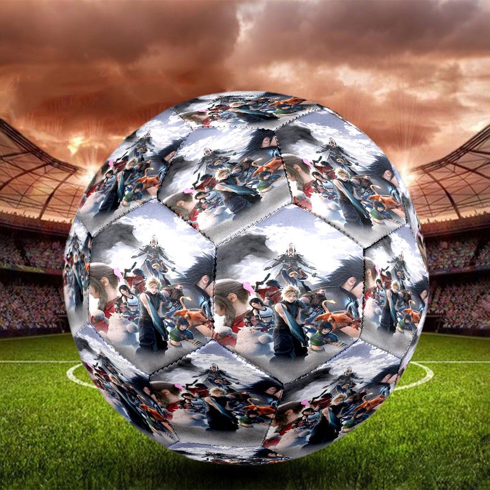 Final Fantasy Print Size 5 Soccer Ball, Standard Match Football for Sports Game and Team Practice, Ideal Gift for Soccer Fans