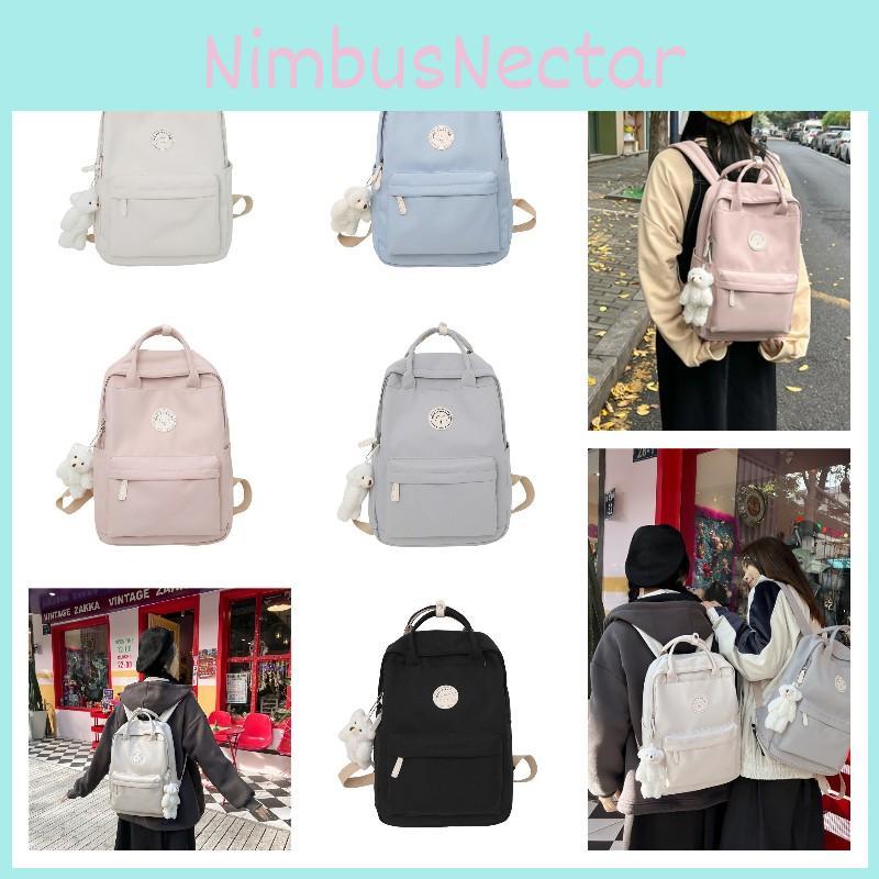 Ins Stylish And Spacious Nylon Backpack For Teenage Girls