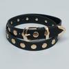 Y2k Punk Rivet Belts Vintage Jeans Belt Fashion PU Leather Waistband