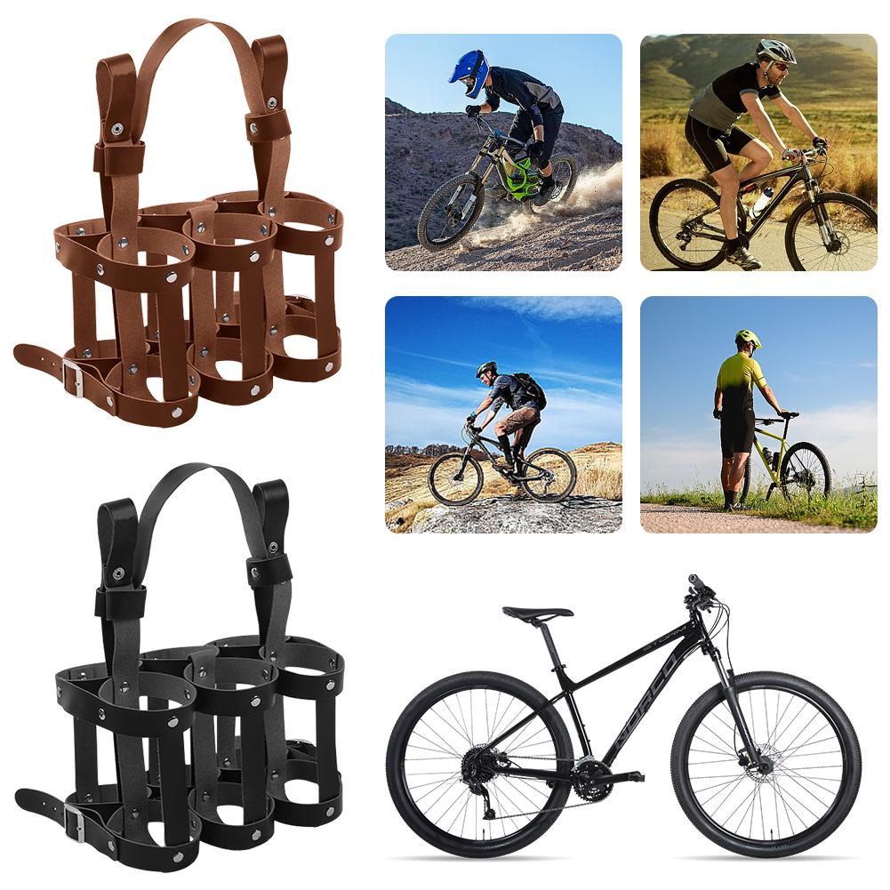 Confezione da 6 Porta Birra Portatile Multifunzione Porta Bottiglie di Birra Creativo Trasportatore Bottiglie di Birra in Pelle per Campeggio all'Aperto