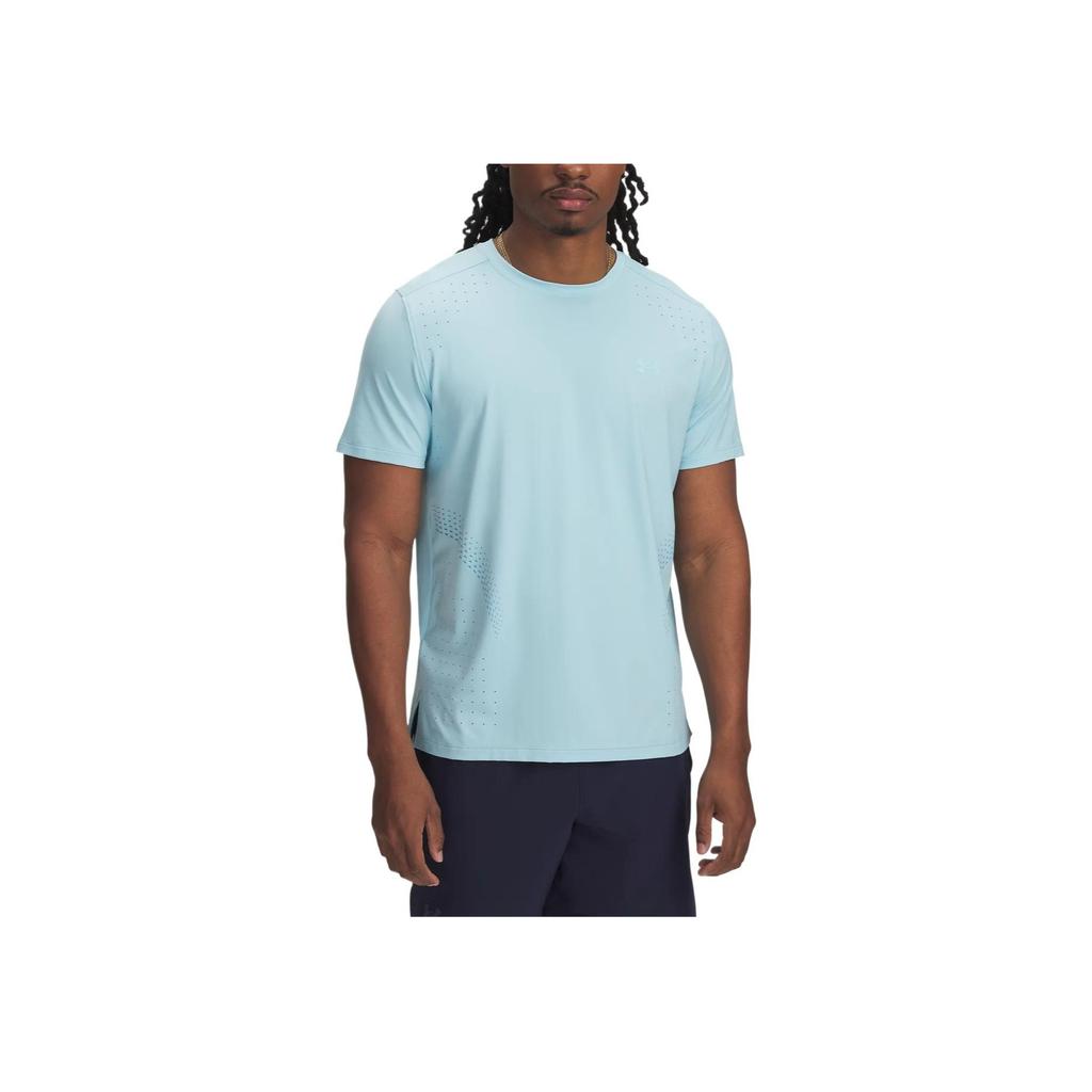 Under Armour Launch Elite Iso-Chill Breathable Cool Comfort Soft Skin-Friendly Fashion Short Sleeve T-Shirt Men Tops Blue 1389803-494