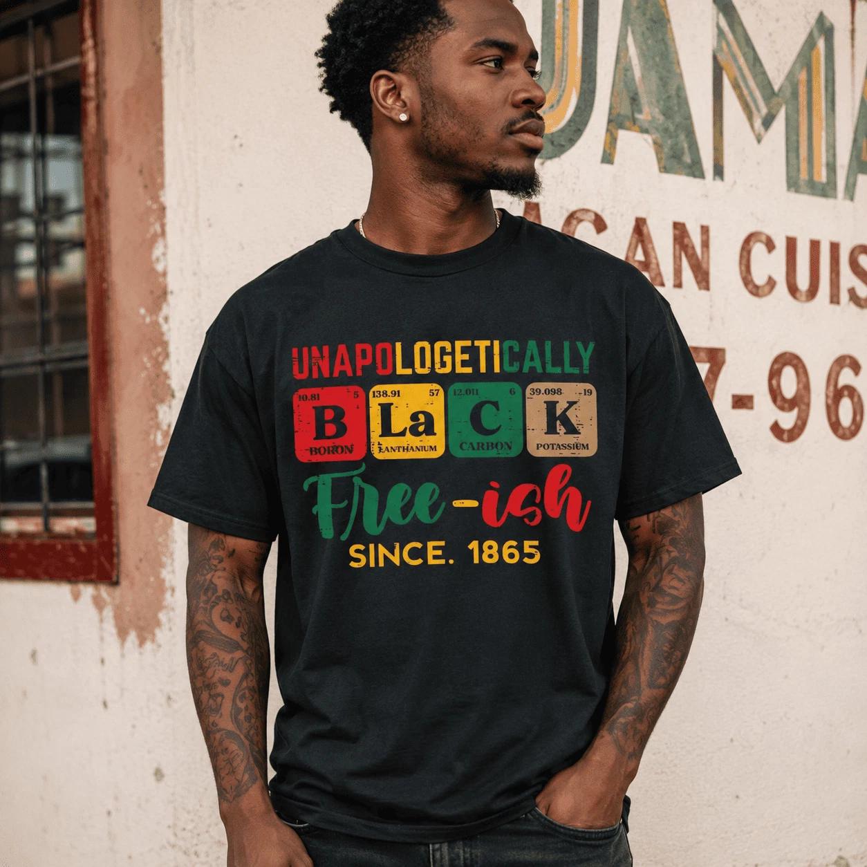Juneteenth Unapologetically Black Freedom Pride Men s Graphic T-Shirt XL