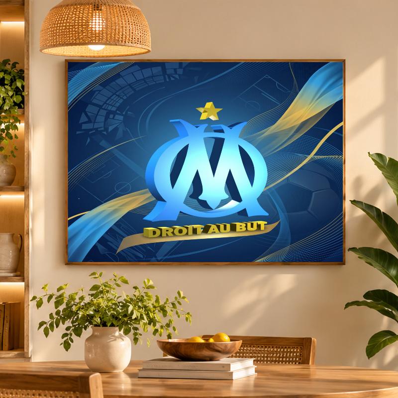 5D Diamond Painting Olympique Lyonnais FC DIY Full Drill Diamond Art Kit Home Decoration