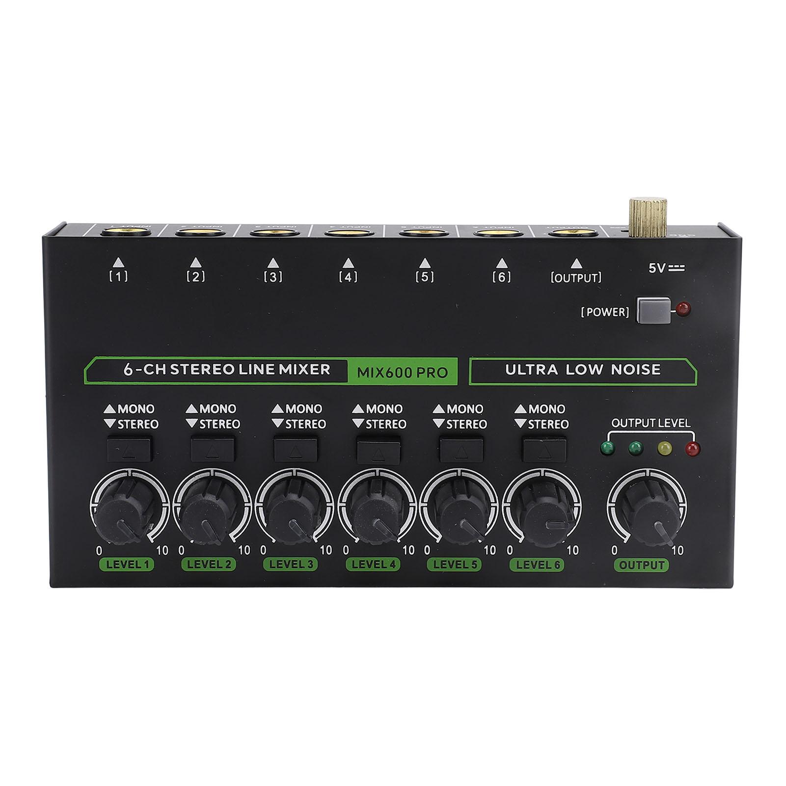 

Студийный звуковой микшер RGB Light Low Noise 6 каналов моно стерео профессиональный звуковой микшер для дома США EU Plug
