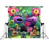 Fundo Fotográfico de Natal Trolls World Tour Para Estúdio de Fotografia Infantil Decoração Criativa
