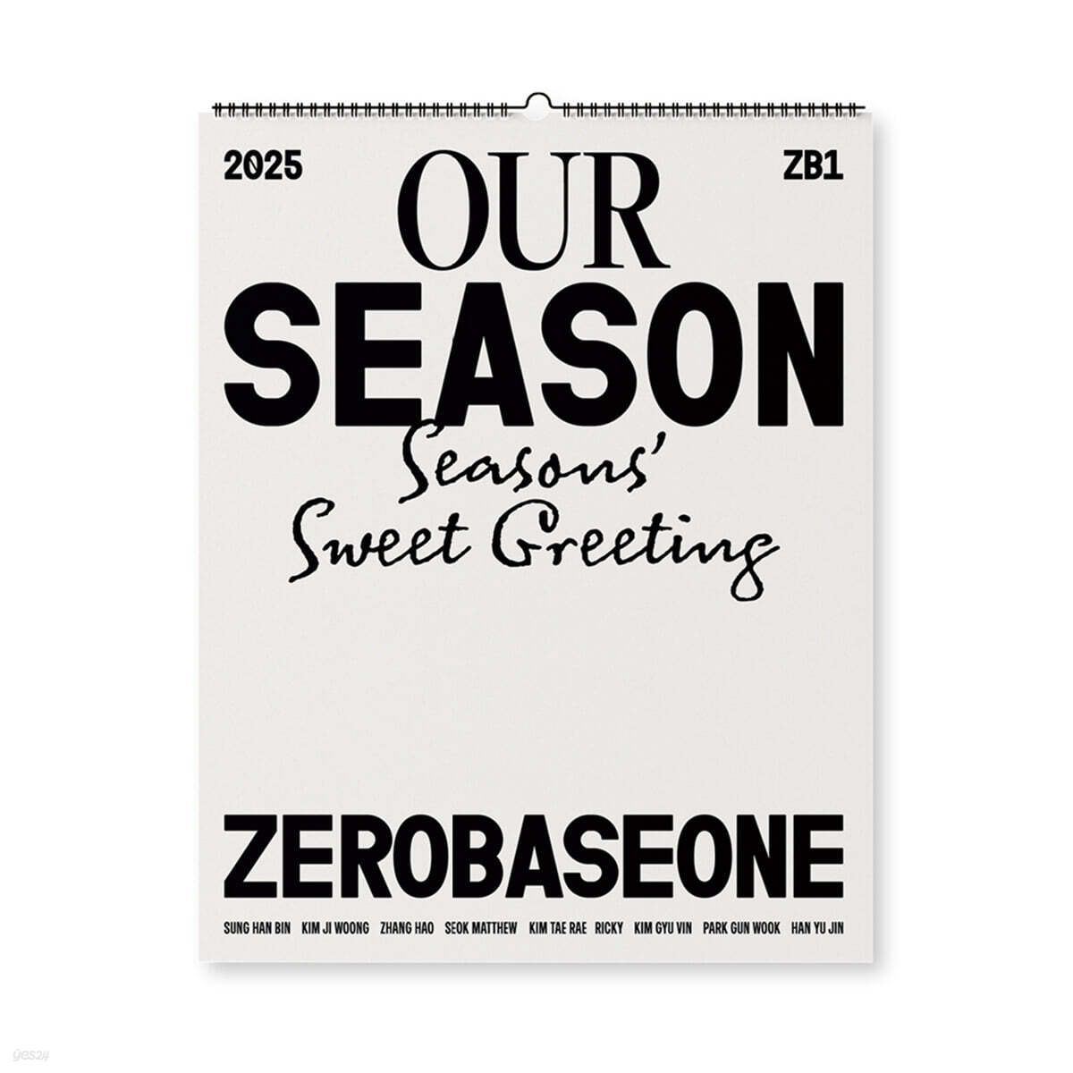 

ZEROBASEONE 2025 [OUR Season] Wall Calendar