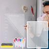 Notepad Acrylic Transparent Weekly Meal Plan Board Reusable Dry Wipe Board Weekly Calendar Refrigerator