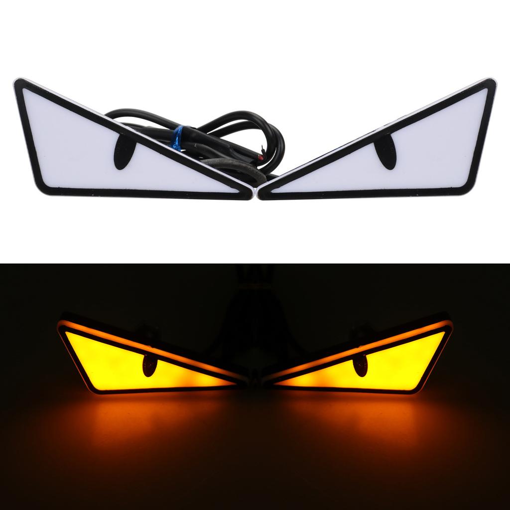 Motorcycle License Plate Screw Light Triangular Devil Eye Modified General Motorcycle Decorative Accessories Car Light