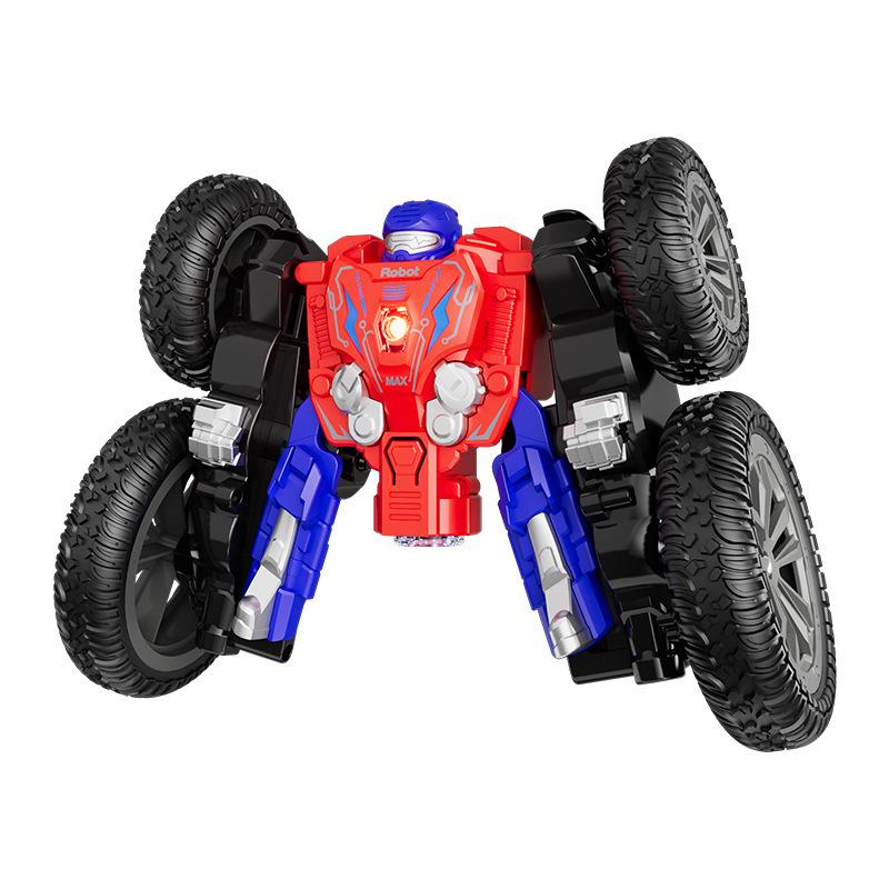 Dual-Sided Rotating Butterfly Stunt Robot Car with Transforming Spray and 2.4G Drift Remote Control
