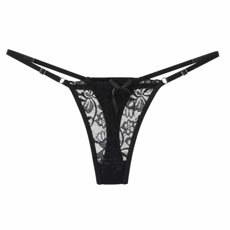 Sexy Lace Underwear Women Low Rise Adjustable Waist Thongs G-String Female Breathable Comfortable Lingerie