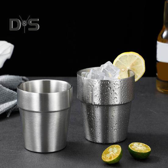 201 Stainless Steel Cup Stackable Drinking Mug Double Wall Vacuum Insulated Coffee Cup Reusable Drinkware for Home Camping Outdoor Activities