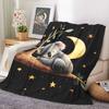 Cute Koala Sleeping on a Branch Pattern Flannel Blanket - Soft and warm, perfect for sofas, beds, chairs, camping, and as a holi